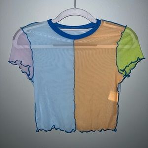 Mesh Multi Colored Top